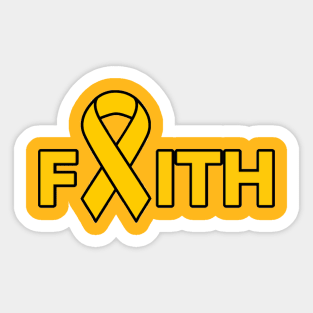 Go Gold with Faith Sticker